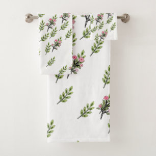 Pink Bouquets   Bath Towel Set
