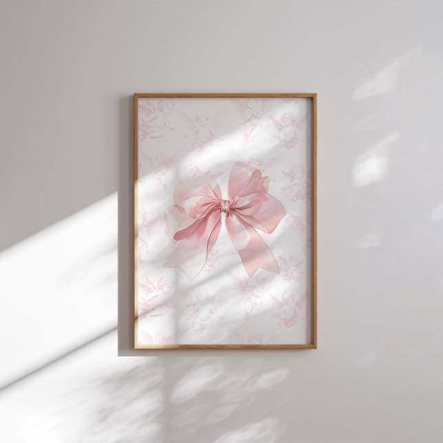 Pink Bow Angel Wall Art (Creator Uploaded)