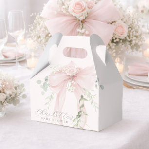 Pink Bow Baby in bloom Baby Shower Favour Box
