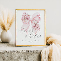 Pink Bow Baby In Bloom Baby Shower Gifts Sign