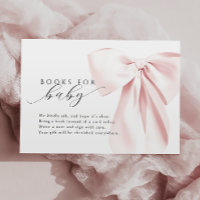 Pink Bow Baby Shower Books for Baby
