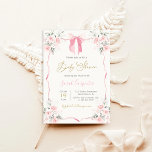 Pink Bow Baby Shower Girl Invitation<br><div class="desc">Pink Bow Baby Shower Girl Invitation,  Blush Pink Ribbon Baby Shower invitation</div>