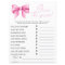 Pink bow baby shower - Guess the price Game