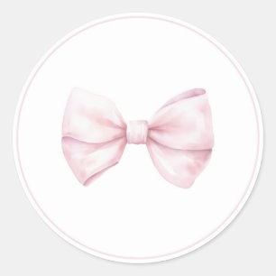 Pink bow Baby Shower Sticker