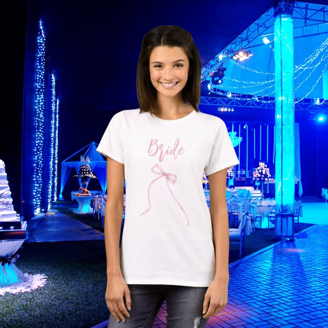Pink bow Bachelorette Party T-Shirt (Creator Uploaded)