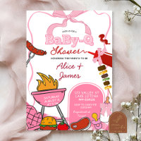 Pink Bow Backyard BabyQ Baby Shower