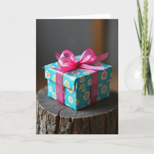 Pink Bow Birthday Gift Card