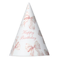 Pink Bow Birthday Hat