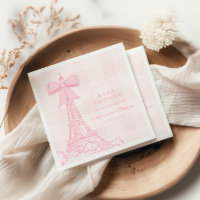 Pink Bow Bonjour Bebe Baby Shower