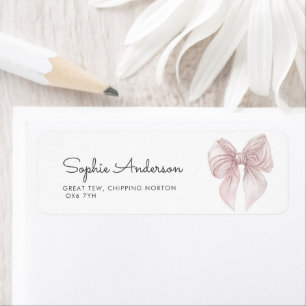Pink Bow Bridal Shower Address