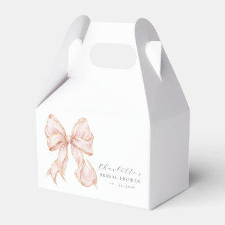 Pink Bow Bridal Shower Favour Box
