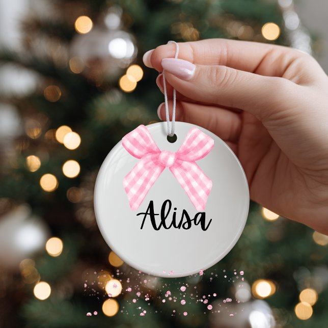 Pink Bow Bridesmaid Ornament  (Bridesmaid Ornament )
