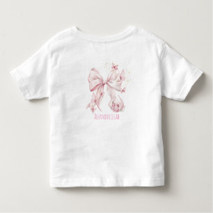 Pink Bow Butterflies Toddler T-Shirt