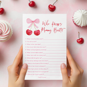 Pink Bow Cherry Who Knows Mummy Best Game