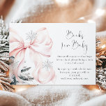 Pink Bow Cold Outside Baby Shower Books for Baby Enclosure Card<br><div class="desc">Baby shower books for baby enclosure card that features a pink bow with snowflakes,  a snowy pine tree,  perfect for a winter themed baby shower.</div>