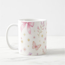 * Pink Bow Coquette Birthday Candle for Girls 