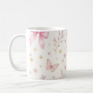 * Pink Bow Coquette Birthday Candle for Girls  Coffee Mug