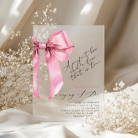 Pink Bow Coquette Elegant Bridal Shower