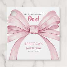 Pink Bow Coquette First Birthday
