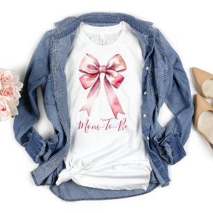 Pink Bow Coquette Mum To Be T-Shirt