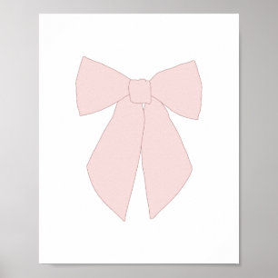 Pink Bow Coquette Poster