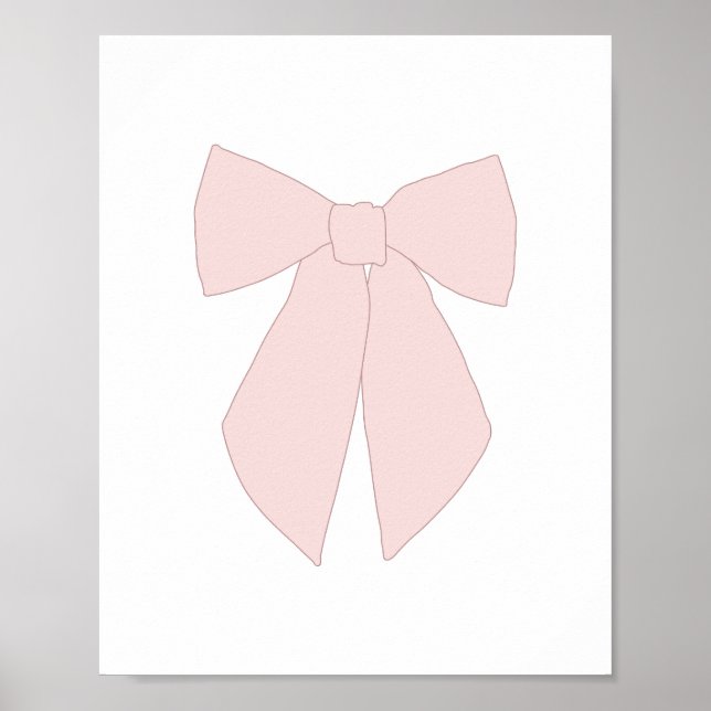 Pink Bow Coquette Poster (Front)