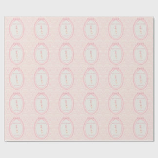 Pink Bow Coquette Silly Goose 1st Birthday Wrapping Paper