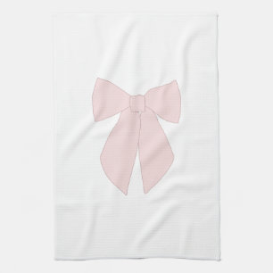 Pink Bow Coquette Tea Towel