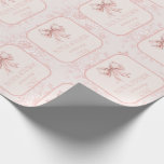 Pink Bow Coquette Toile Milestone Custom Birthday Wrapping Paper<br><div class="desc">Add a touch of elegance and whimsy to your gift-giving with our Pink Bow Coquette Toile Milestone Custom Birthday Wrapping Paper. Perfectly designed for a blush pink, girly birthday celebration, this wrapping paper features a delicate minimalist watercolor ribbon and charming illustrations of butterflies and dragonflies, capturing a sophisticated yet playful...</div>