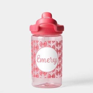 Pink Bow Coquette Water Bottle