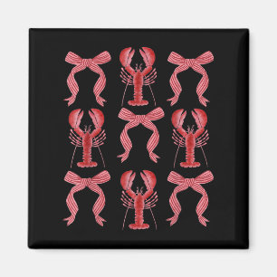 Pink Bow Cute Coquette Crawfish Y2k Clean Girl Aes Magnet