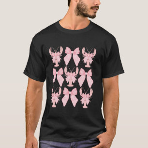 Pink Bow Cute Coquette Crawfish y2k Clean Girl Aes T-Shirt
