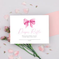 Pink bow diaper raffle