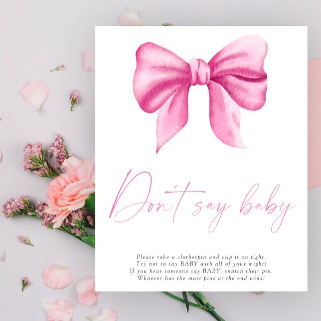 Pink bow - Don't say baby Poster (Creator Uploaded)