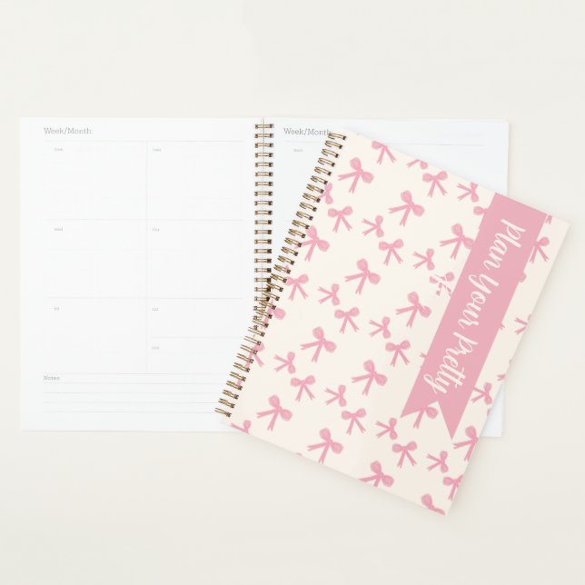 Pink Bow Dreams Daily Planner (Display)