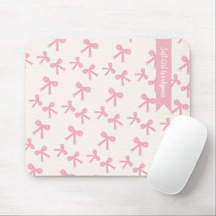 Pink Bow Dreams Mouse Pad