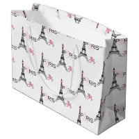 Pink Bow Eiffel Tower Paris France Poodle Chic