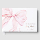 Pink Bow Elegant Baby Shower Gold