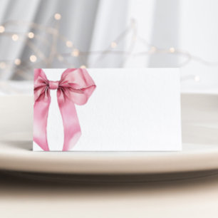 Pink Bow elegant birthday party place card