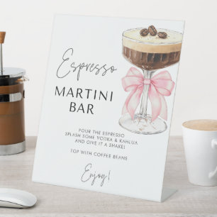 Pink Bow Espresso Martini Bar Sign