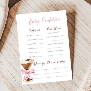 Pink Bow Espresso Martini Shower Predictions Game