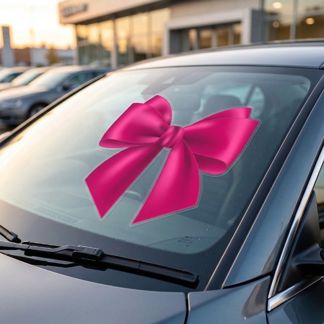 Pink Bow Extra Large Window Cling (The perfect pink bow for your giant surprise.)