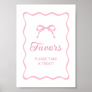 Pink Bow Favour Poster