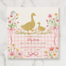 Pink Bow Floral Silly Goose Girl Baby Shower