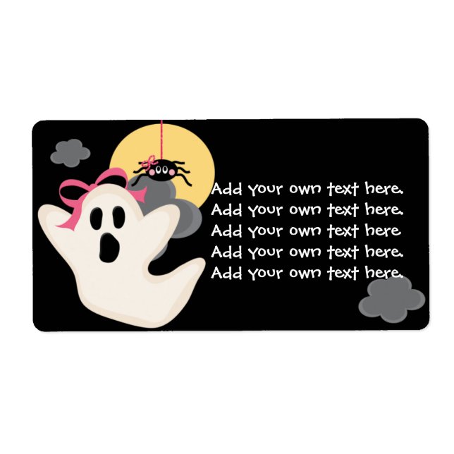 Pink Bow Ghost Spider Labels (Front)