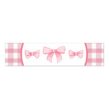 Pink Bow Gingham Napkin Band 