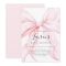 Pink Bow Girl Baby Shower Invitation