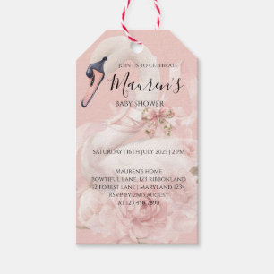 Pink Bow Girl Baby Shower Invitation Gift Tags