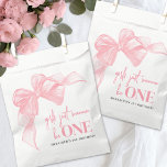 Pink Bow Girls 1st Birthday Favour Bags<br><div class="desc">A cute and playful paper favor bag featuring a watercolor bow in the top left corner for a sweet, stylish touch. The phrase “Girls Just Wanna Be ONE” appears on the front in a mix of fun script and classic serif fonts, creating a cheerful, girly vibe perfect for your little...</div>