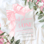Pink Bow Girls Just Wanna Be ONE 1st Birthday Acrylic Invitations<br><div class="desc">Girls Just Wanna Be ONE clear acrylic 1st birthday invitation. This modern, see-through design is printed on clear acrylic for a sleek and stylish look that lets your party details shine. The invitation features a playful watercolor bow with a ribbon frame accenting the top and left side, adding a sweet...</div>